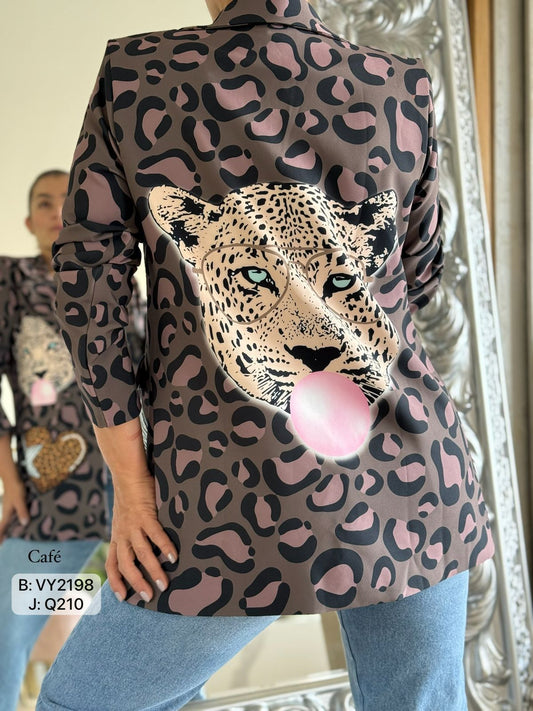 Blazer Animal Print – Chaqueta 100% Colombiana, Estilo Salvaje y Sofisticado
