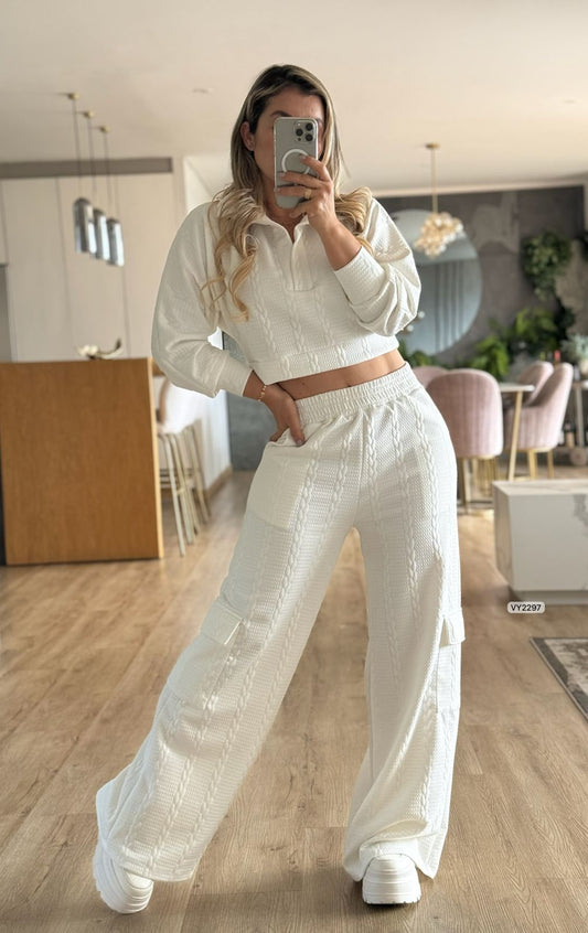 Conjunto Deportivo Mujer - Buso y Pantalón Trenzado | Tallas S M L | EUREKKA FASHION"